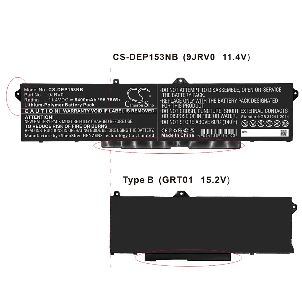 Batterie pour Ordinateur Portable Dell Precision 15 3561 de Techtek - 3