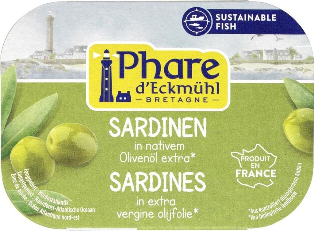 Phare d'Eckmühl Sardines In Olijfolie (135 gr) Productafbeelding 