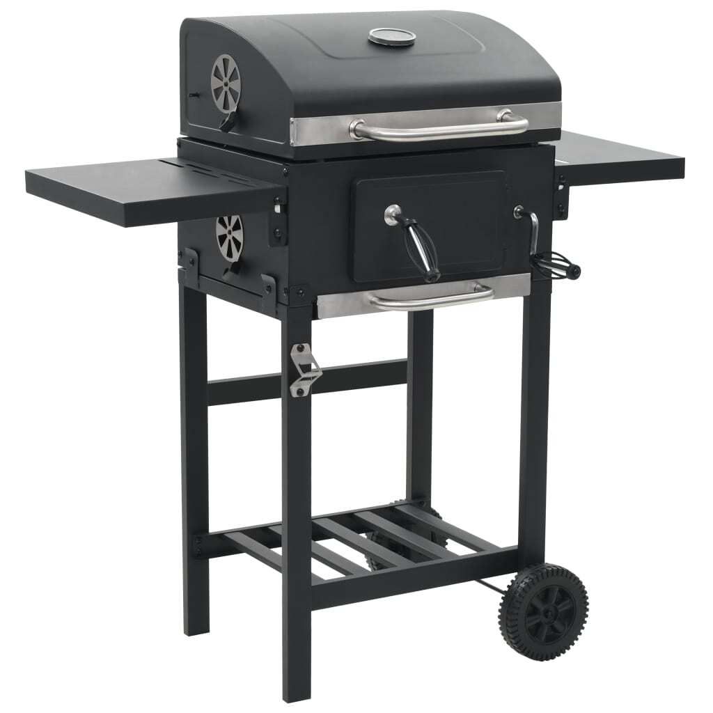 vidaXL Four à pizza & barbecue d'extérieur 3 en 1 Noir Image du produit 