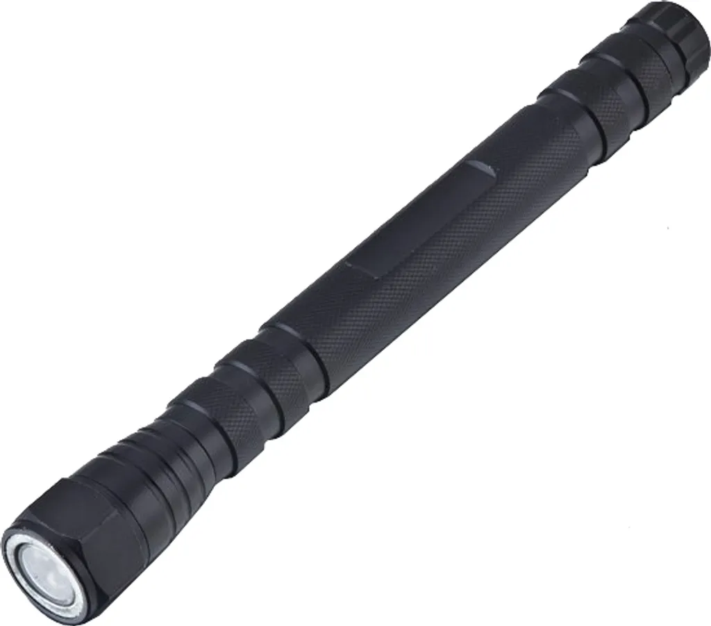 Lampe de poche magnétique 3 LED avec bras télescopique flexible noir