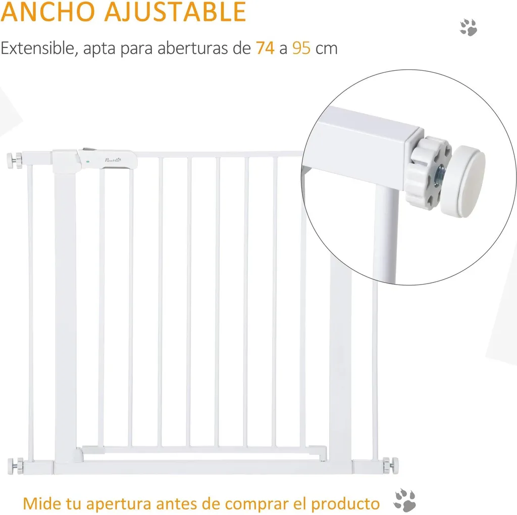Barrière d'escalier pour animaux - Protection modulable 75-96 cm - 6