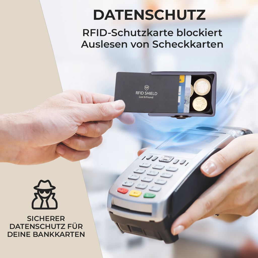 Slimpuro Geldbörse Herren, Slim Wallet mit RFID Schutz, Produktbild 3