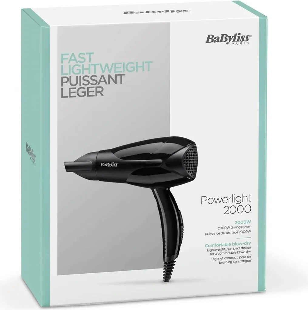 Sèche-cheveux BaByliss D212E Powerlight Compact pour Brushing Facile - 3