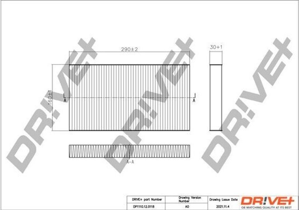 Dr!ve+ DP1110.12.0118 - OE 46442422 Innenraumfilter für 156 (932), Brava, Bravo, Marea