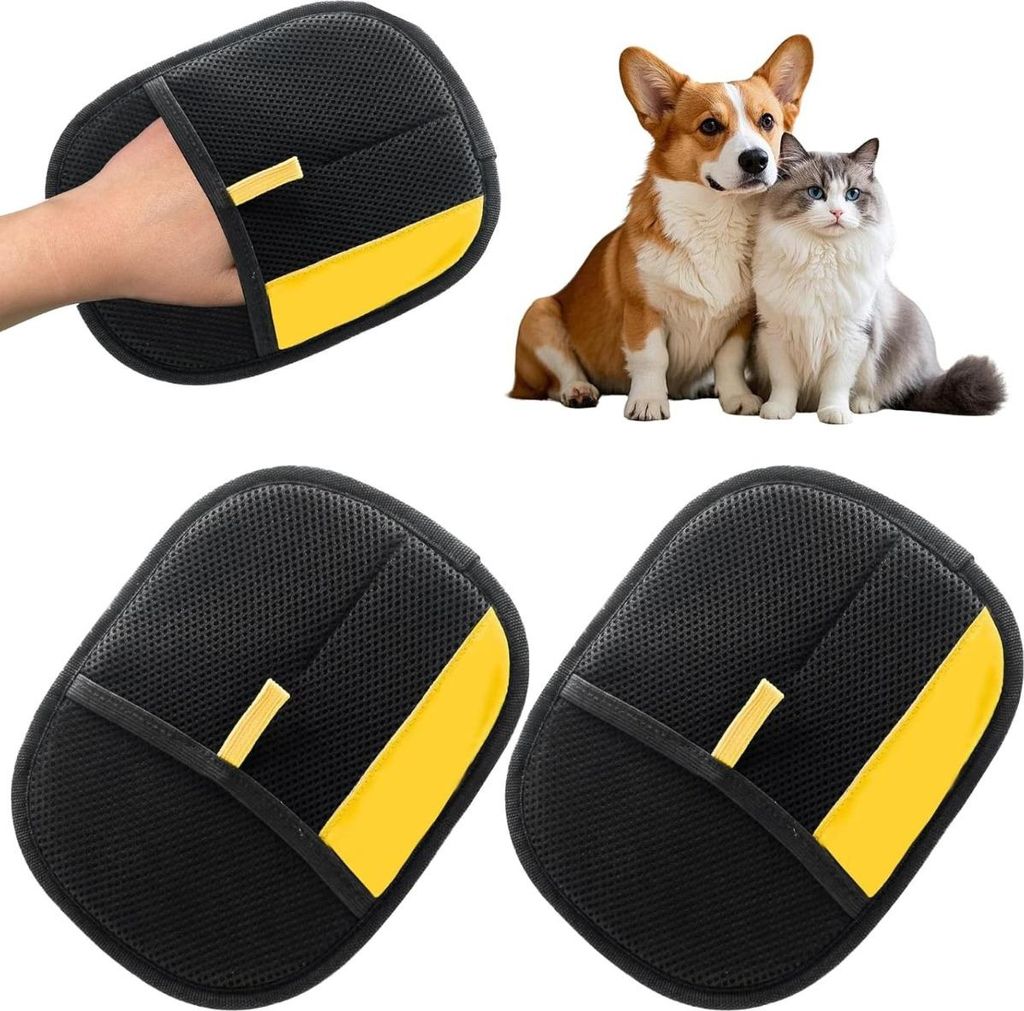 INF 2er-Pack Tierhaarentferner-Handschuhe - Doppelseitig, Produktbild 