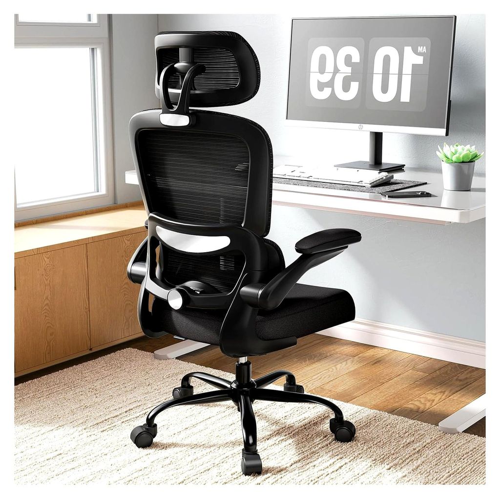 Ergonomischer Bürostuhl - Verstellbare Lordosenstütze und Kopfstütze - Schreibtischstuhl für Home Office - Ergonomisch bis 150 kg für große P...
