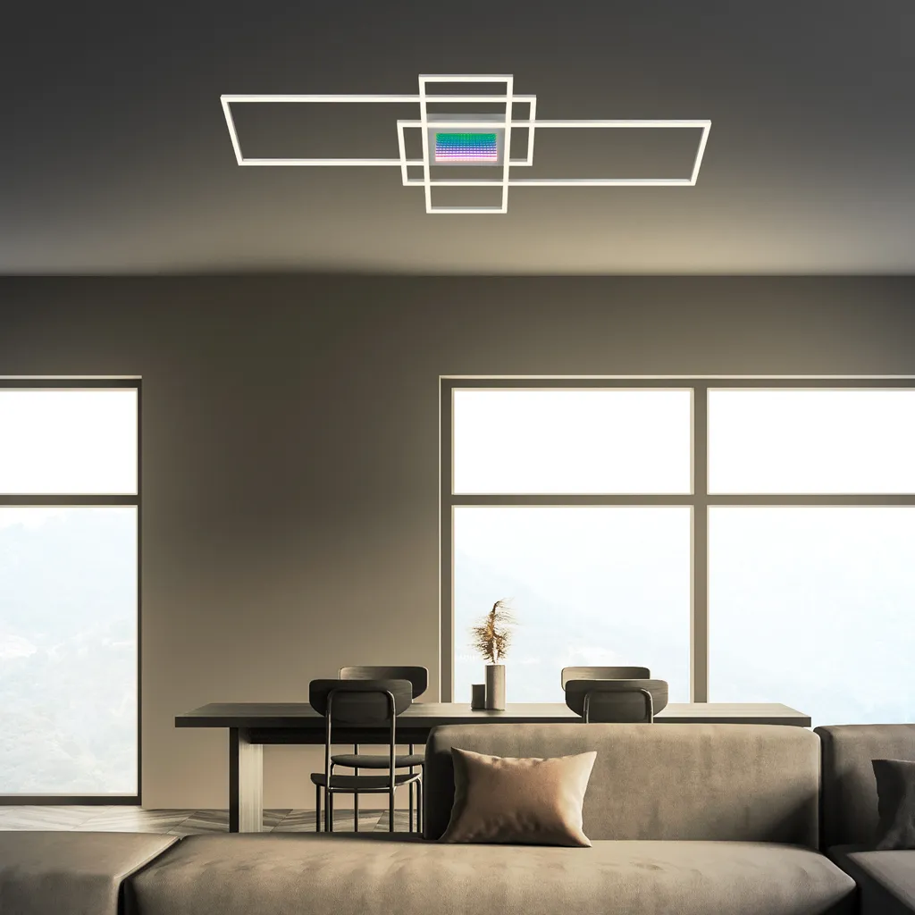 Plafonnier LED Misy contre l'Éclairage Terne : Effet Miroir et Variable - 6