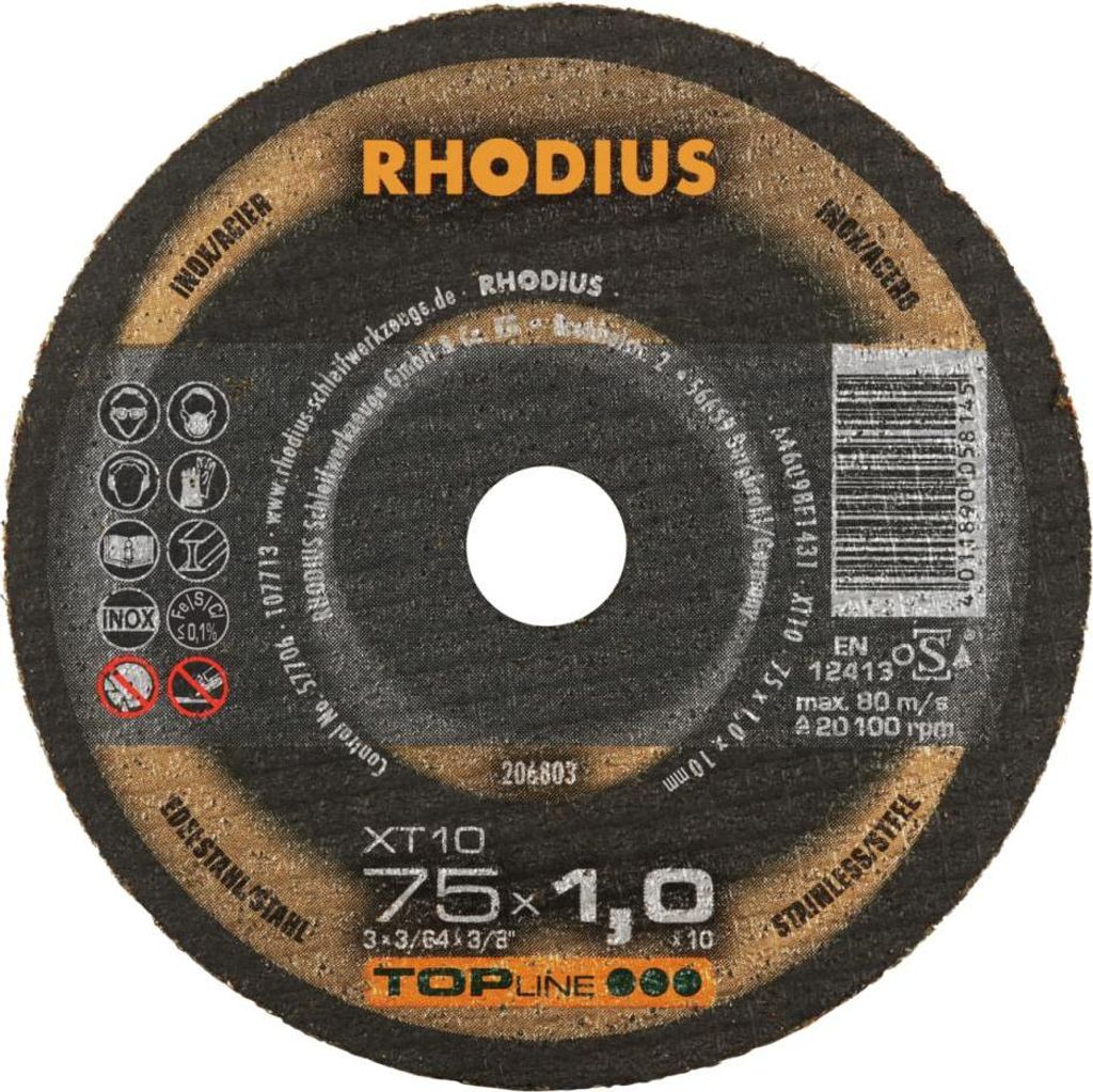 Rhodius XT10 MINI 206803 Cutting disc (straight) 75 mm 1 Obrázok produktu 