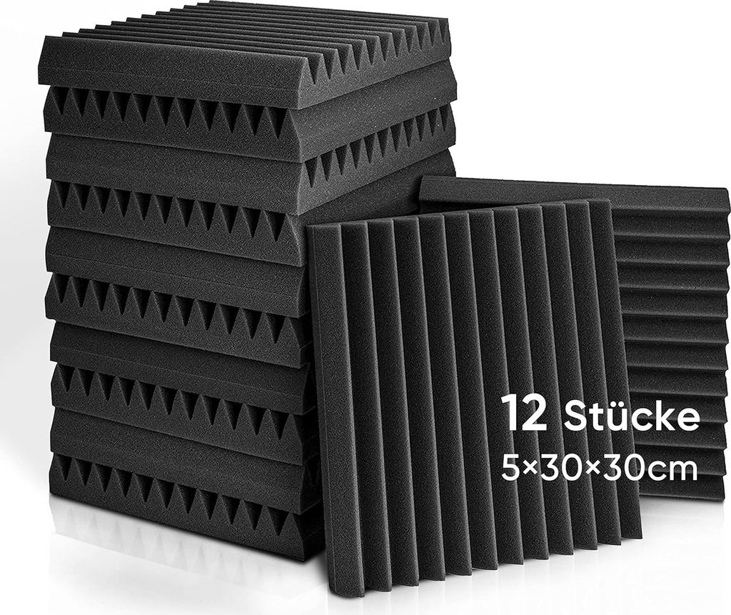Schalldicht - Schallpaneele Wedge Schalldicht Schallschutz Absorbierend Haus und Büro 12er Pack