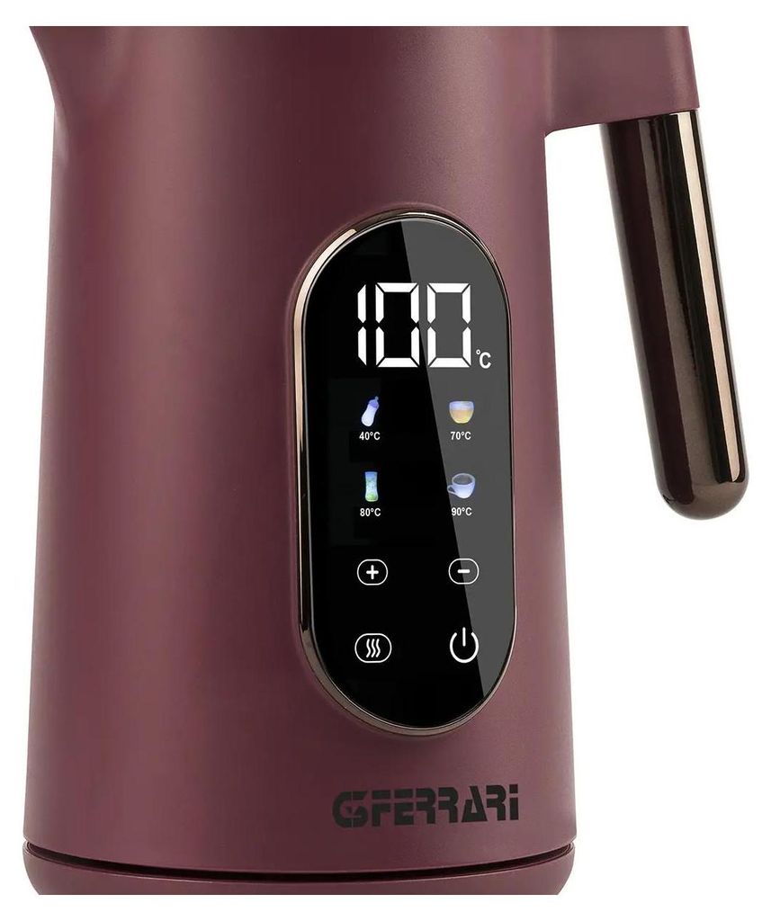 Close-up of a digital display on a kettle.