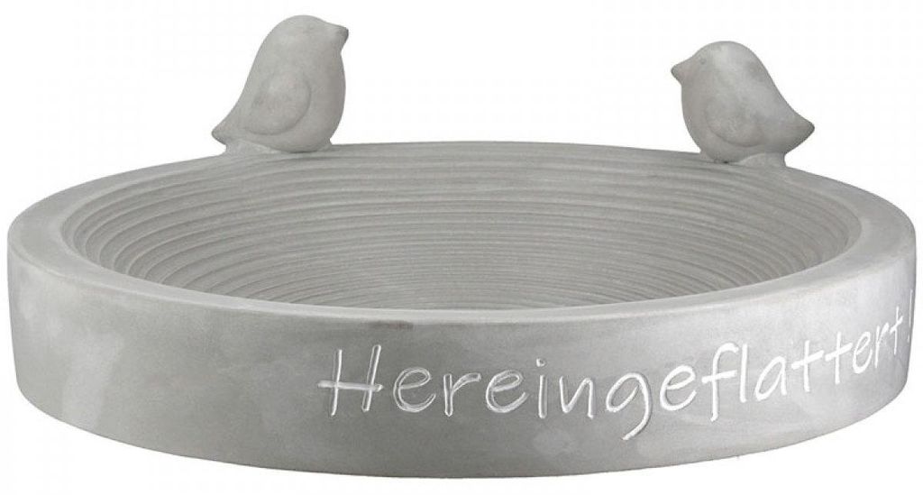 Gilde Vogeltränke Hereingeflattert Zement Grau Produktbild 