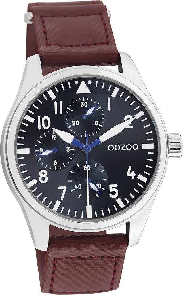 Oozoo Leder Herren Uhr Analog Quarzuhr Armband braun Timepieces D2UOC11006