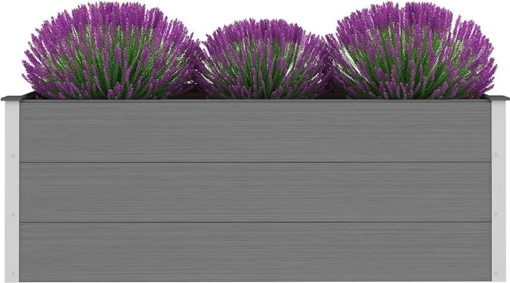 vidaXL Zahradní zvýšený záhon WPC 150 x 50 x 54 cm šedý Obrázek produktu 