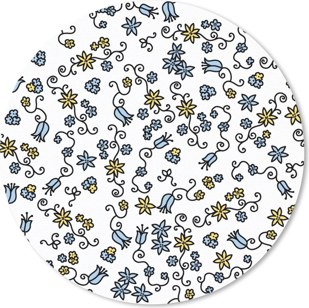 MuchoWow Mauspad Mousepad Mädchen - Blumen - Muster - Mädchen - Kinder - Baby 40x40 cm - Mousepads - Maus Mat - Pad - Mausunterlage - Schreibti...