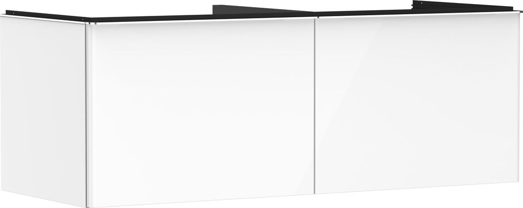 hansgrohe Xelu Q Waschtischunterschrank, 1360x550, 2 Schubkästen, für Konsolen mit Aufsatzwaschtisch, geschliffen, 54066000