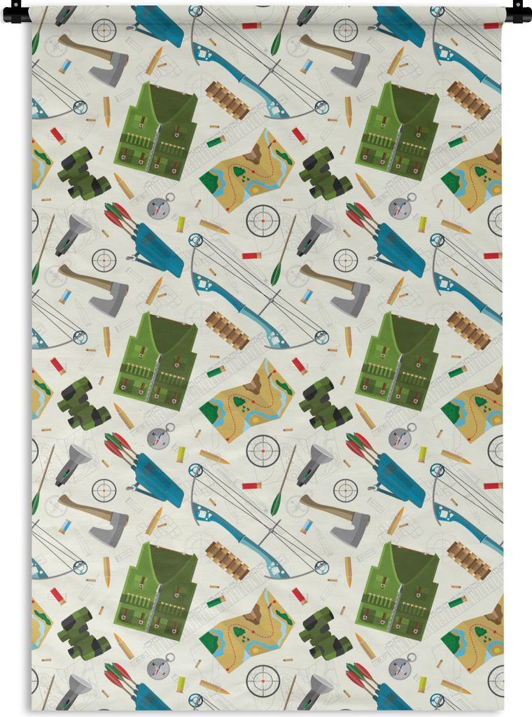 MuchoWow Wandteppich Wandbehang Bogen - Kugeln - Patronen 120x180 cm Tapisserie Dekoration Wandtuch - Schlafzimmer - Dekorationen für das Haus