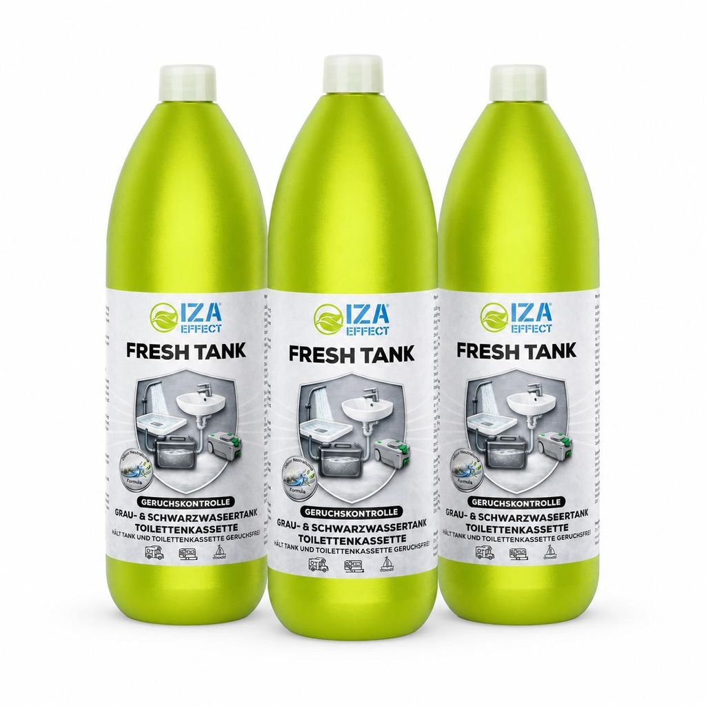 Fresh Tank 3er-Set – Geruchsneutralisierer für Grauwassertank, Abwassertank, Abflüsse und WC-Kassetten