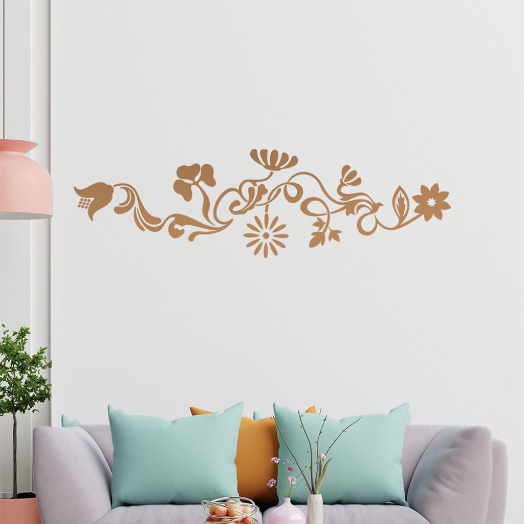 Kleeblatt - Blumen - Blätter Wandtattoo in 6 Größen - Wandaufkleber Wall Sticker - Dekoration, Küche, Wohnzimmer, Schlafzimmer, Badezimmer