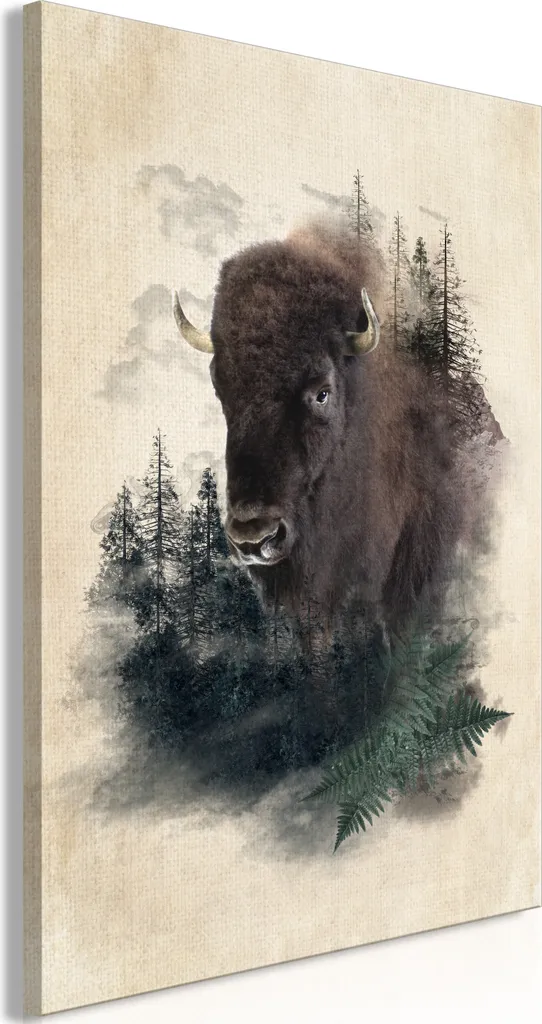 Quadro Verticale Bufalo 40x60 cm - Tendenza Animali per Soggiorno