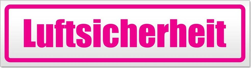 Luftsicherheit Magnetschild Schild magnetisch