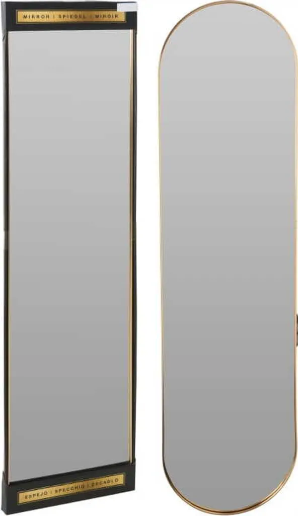 Miroir doré design 115x30 cm avec cadre extra fin pour un style épuré