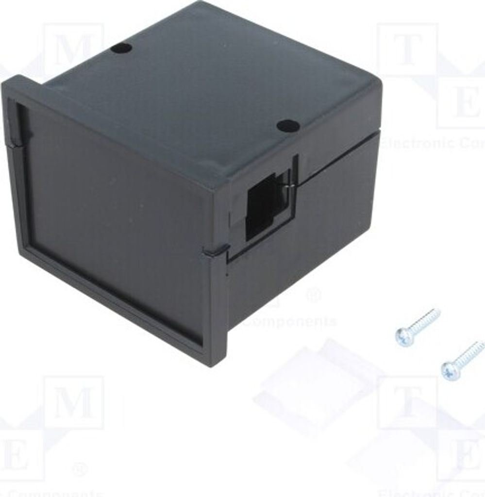 1x Gehäuse: Tl X: 72mm Y: 72mm schwarz geschraubt KM-62-PC/BK Tlgehäuse Z: 55mm