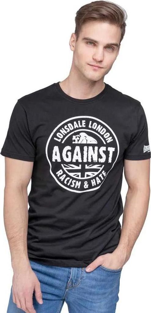Lonsdale Against Racism Kurzarm-t-shirt Schwarz M Mann Produktbild 