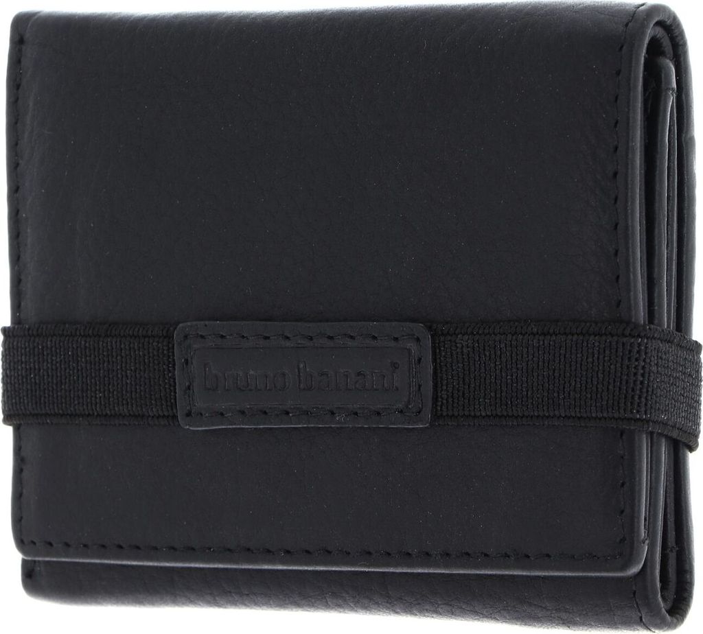 bruno banani Leder Geldbörse Wallet Black schwarz