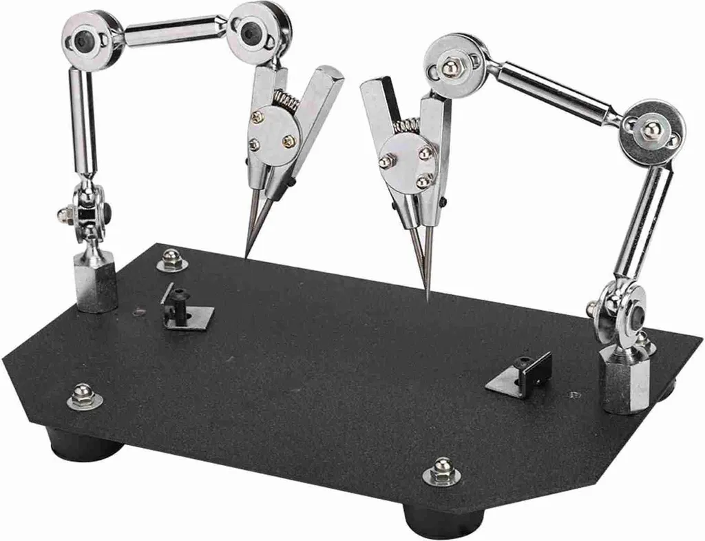 Pince de soudure en acier pour bijoux avec socle de fixation réglable