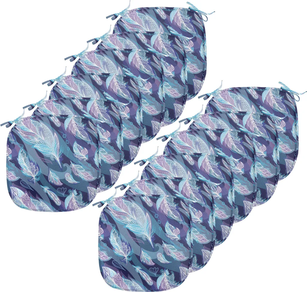 Coussins pour Assise de Cuisine Indigo 40x40, Confort Lot de 12 Bleu