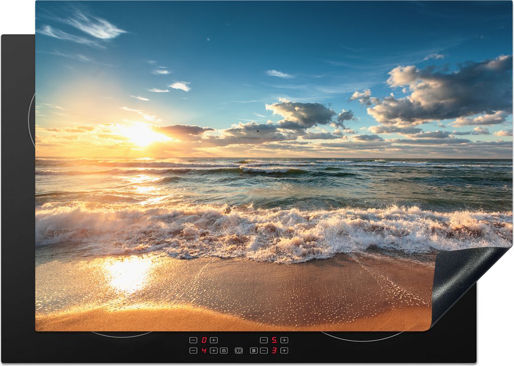 KitchenYeah© Herdabdeckplatte Strand - Meer - Produktbild 