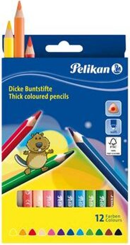Kredki ołówkowe Pelikan, różne kolory, 12 szt. Zdjęcie produktu 