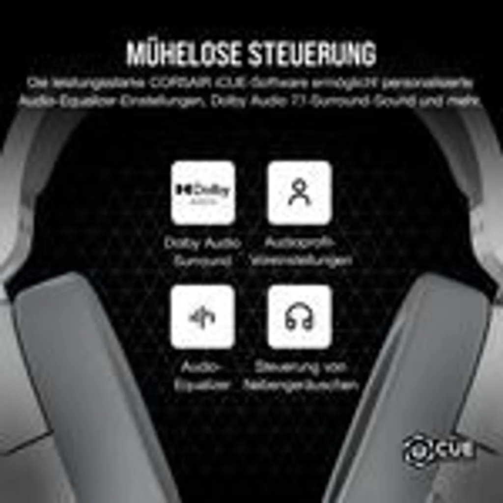 Casque Gaming Corsair HS55 Surround Blanc multiplateforme avec micro 7.1 - 13