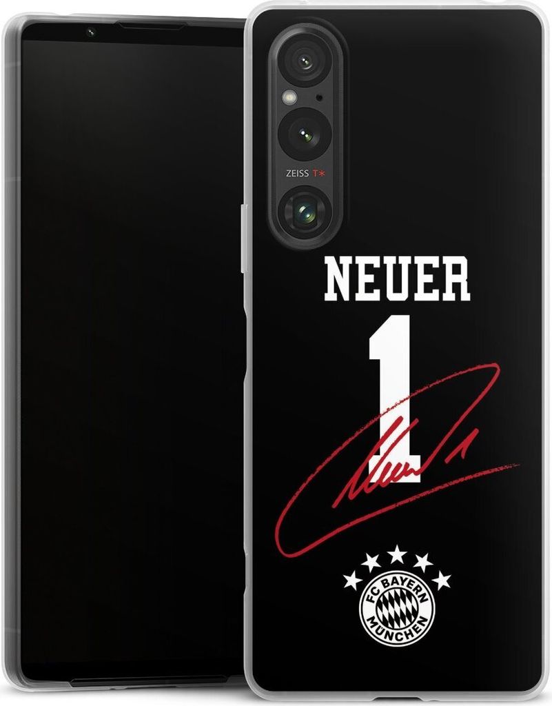 DeinDesign Slim Hülle für Sony Xperia 1 V Silikon Case Ultra Dünn Handyhülle FC Bayern München FCB Manuel Neuer