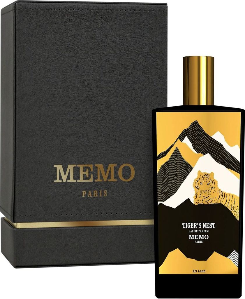 A perfume bottle and its box are displayed against a white background.