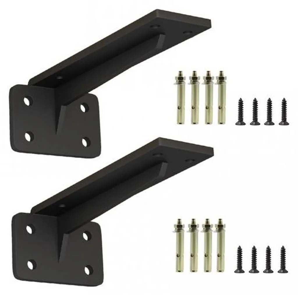 Support mural pour planche en acier robuste de 20 cm lot de 2