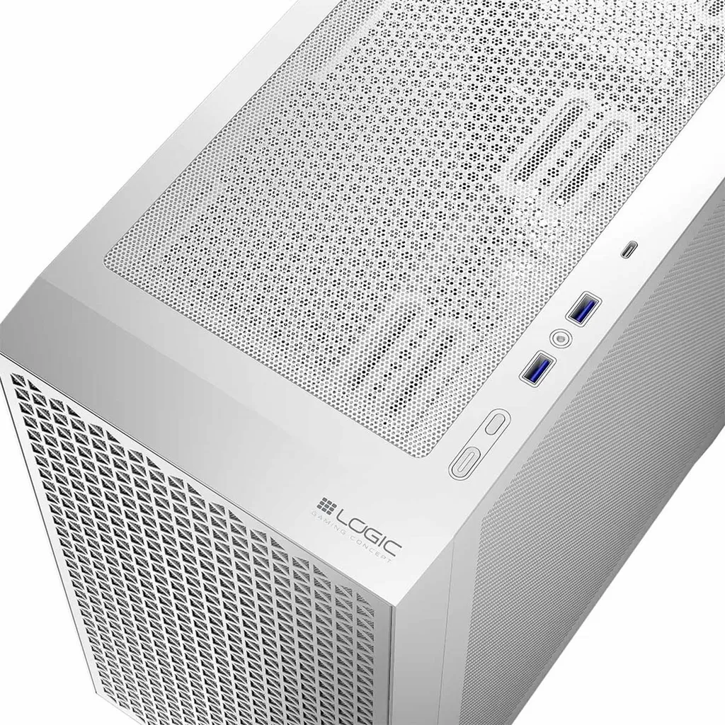 Logic DART PRO MINI Case Bianco - USB-C e Supporto GPU 340mm mATX - 3