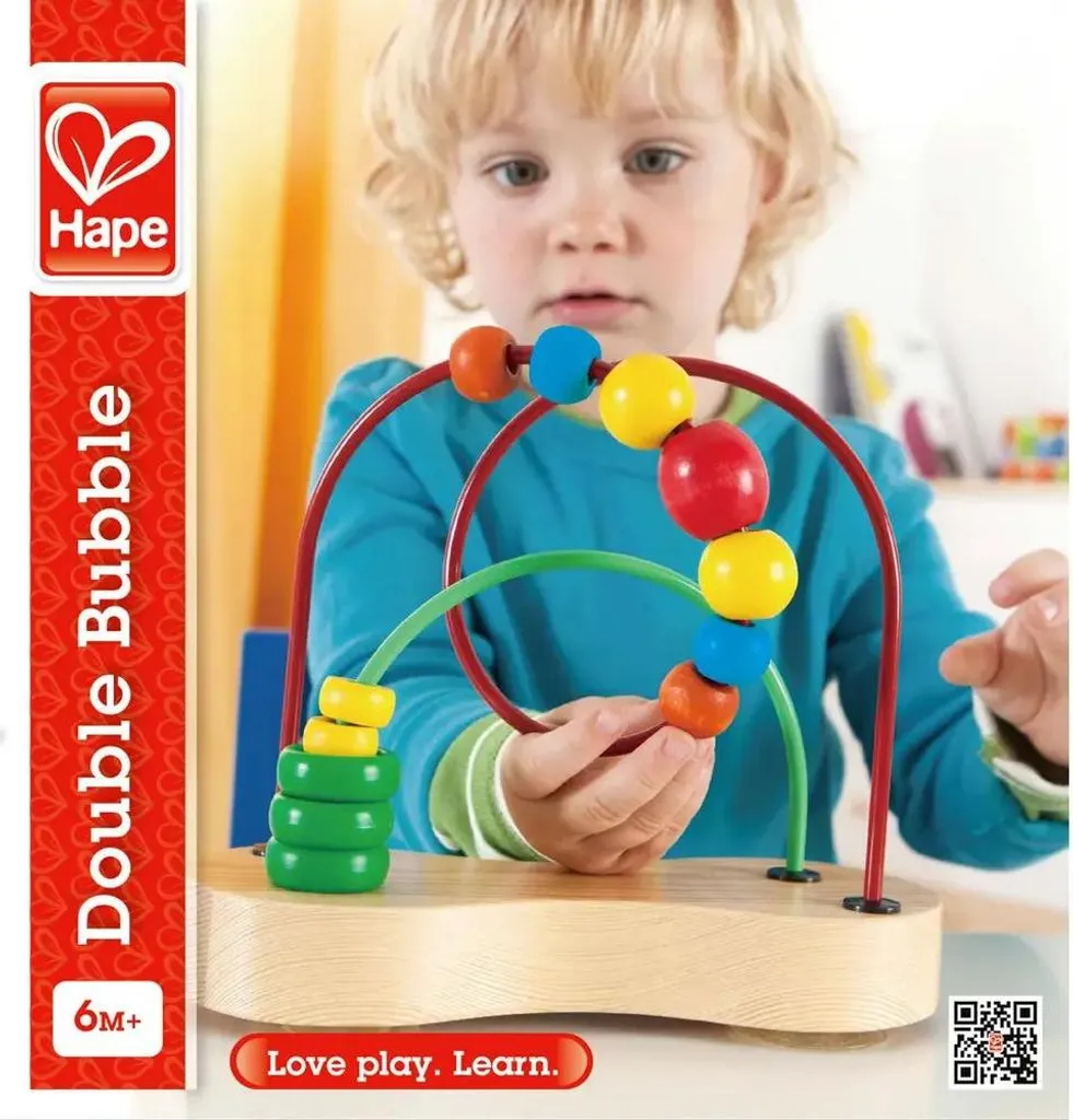 Hape E1801 Double Bubble Labyrinthe à Billes en Bois pour Éveil Bébé - 9