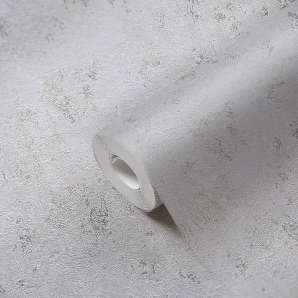 Steinoptik-Tapete Grau Silber – Vliestapete strukturiert – Produktbild 