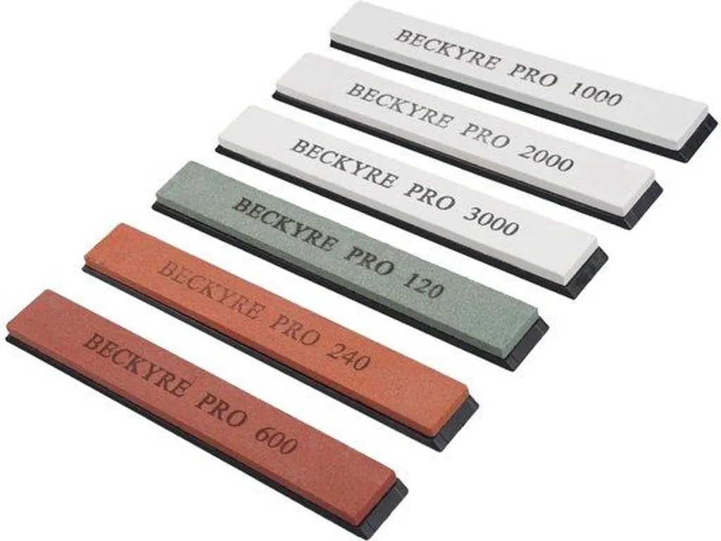 Set de pierres à aiguiser 6 pièces avec guidage d'angle pour acier pro