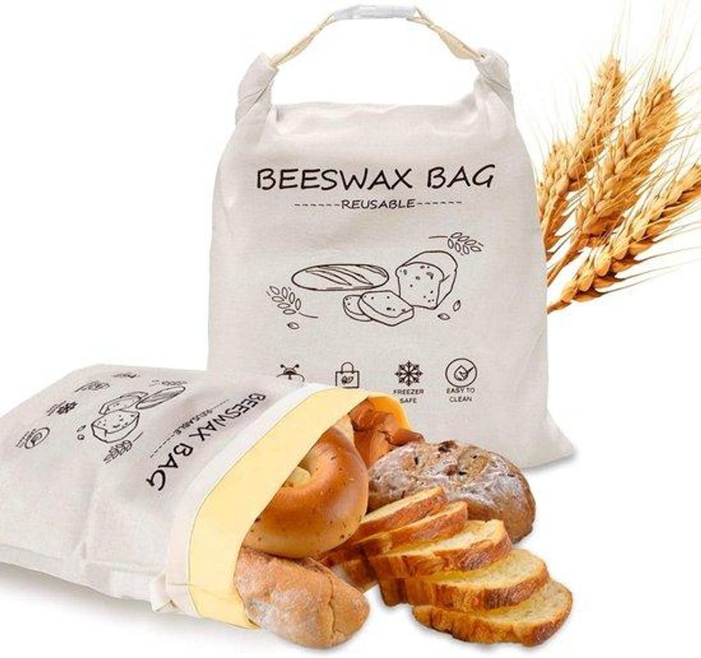 Zestaw 2 naturalnych pojemników na chleb z wosku XXL – 43 x Zdjęcie produktu 