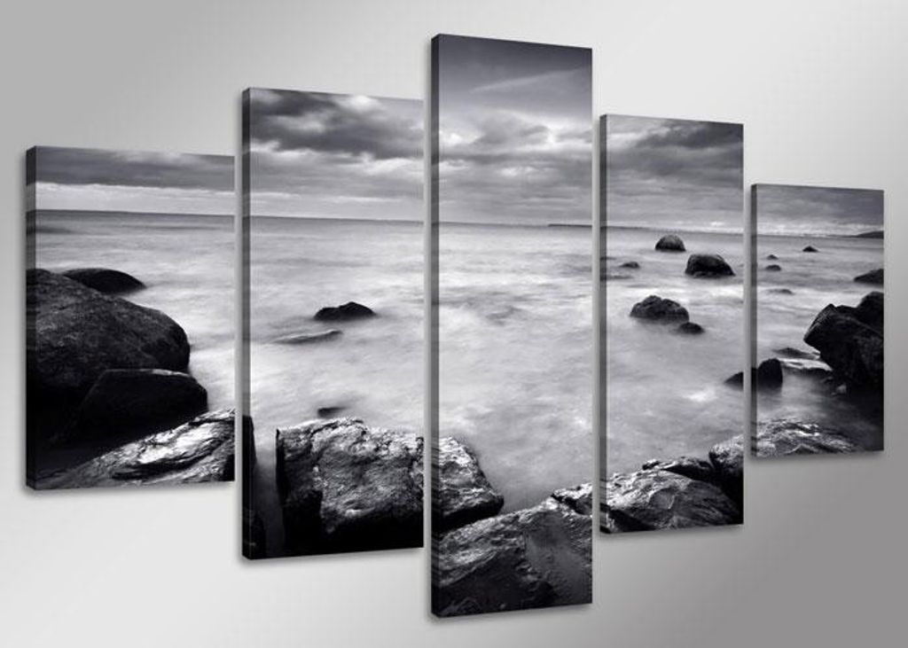 5513 Küstenlandschaft Leinwandbild 5-teilig 160x80 cm