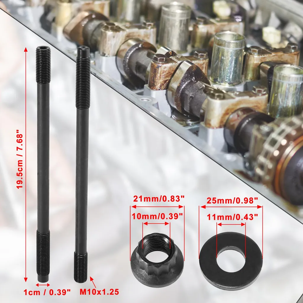 Goujon de Culasse M11x1.25 x 7.68" : Kit de Fixation Moteur Haute Qualité - 4