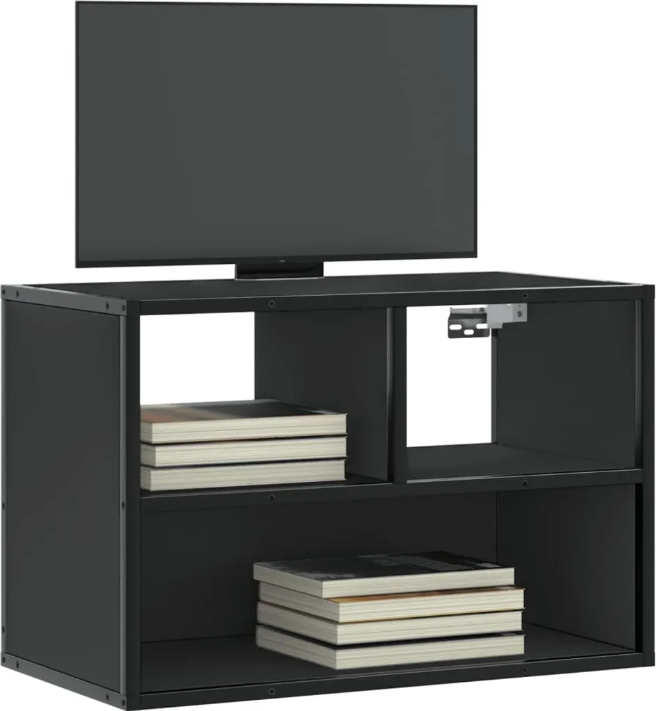 Maison Exclusive - Mobile TV nero 60x31x39,5 cm Materiale ligneo e metallo