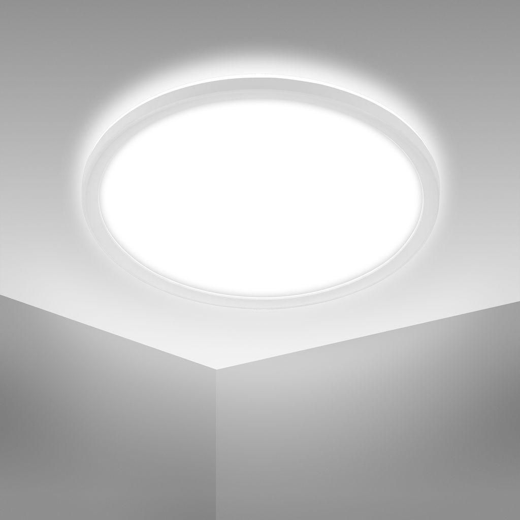 Plafonnier LED ultrafin salle de bain 420mm rond 22W 2900lm Image du produit 