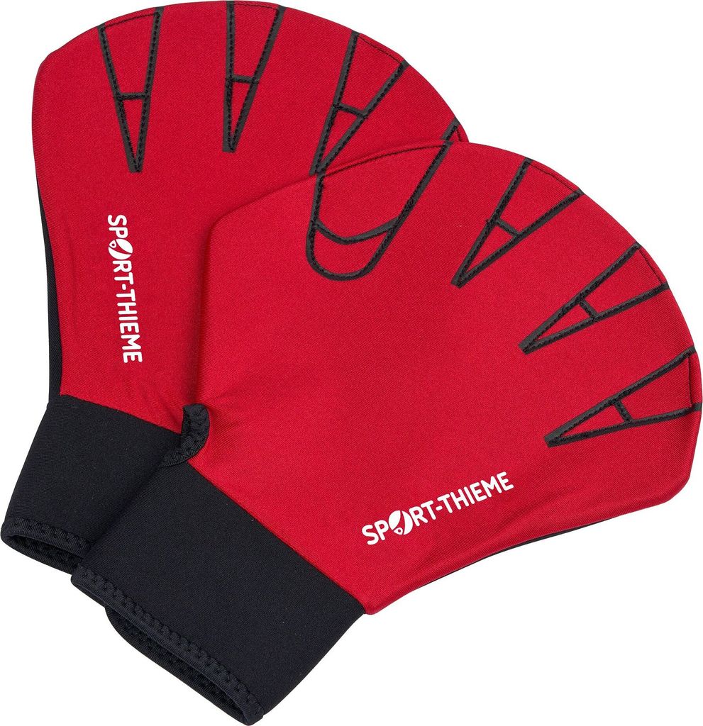 Sport-Thieme Aqua-Fitness-Handschuhe "Geschlossen", Rot, M, 25x18 cm