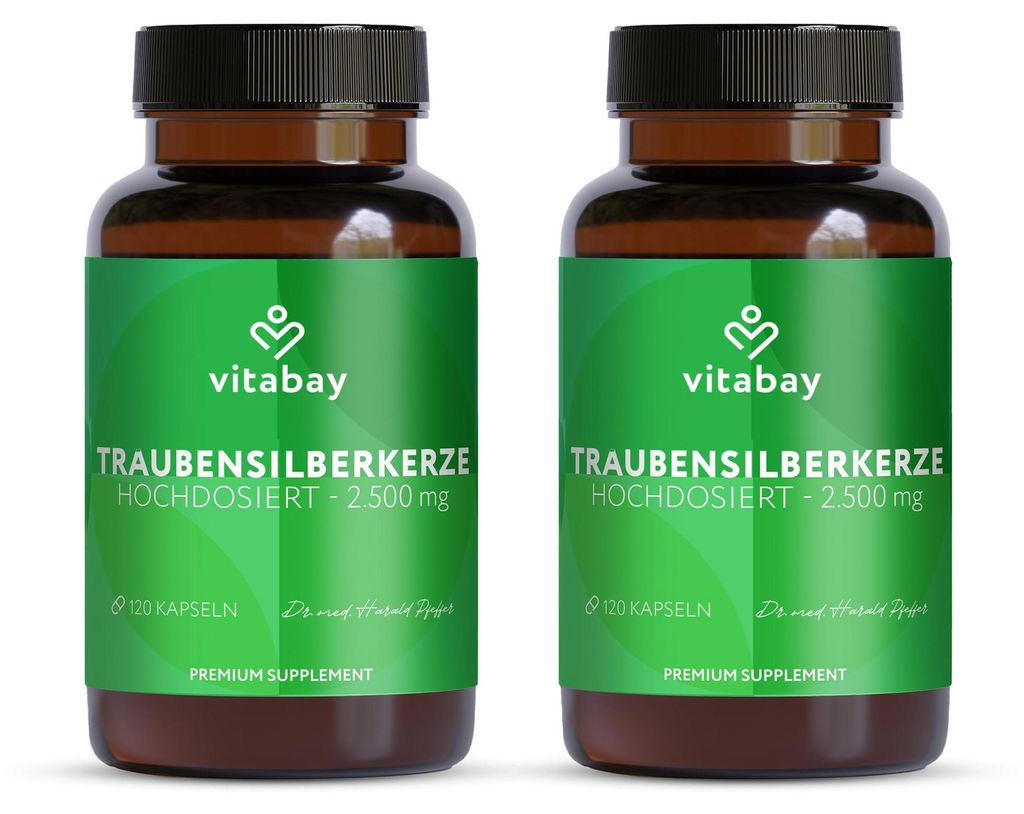 Vitabay Traubensilberkerze 2.500 mg – 240 vegane Kapseln – Produktbild 