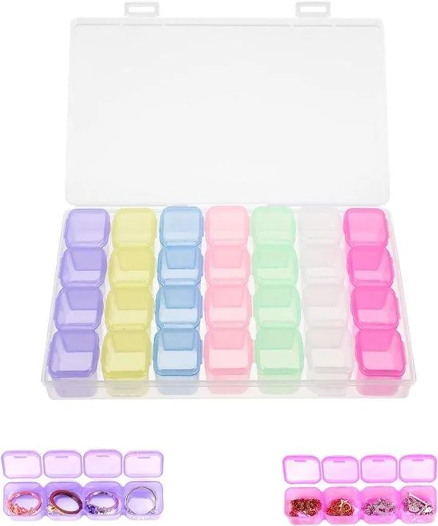 Boîte de rangement anti-mélange pour perles diamant - Plastique durable