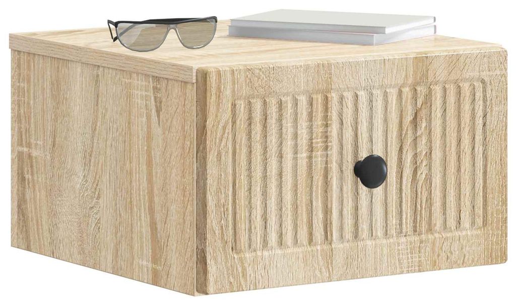 vidaXL Wandmontierter Nachttisch 2 pcs Sonoma-Eiche 33 x 34,5 x 20 cm