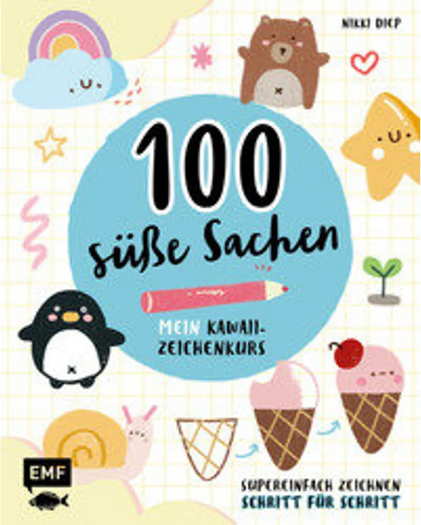 Méthode de dessin Kawaii 100 süße Sachen avec 100 modèles faciles à suivre